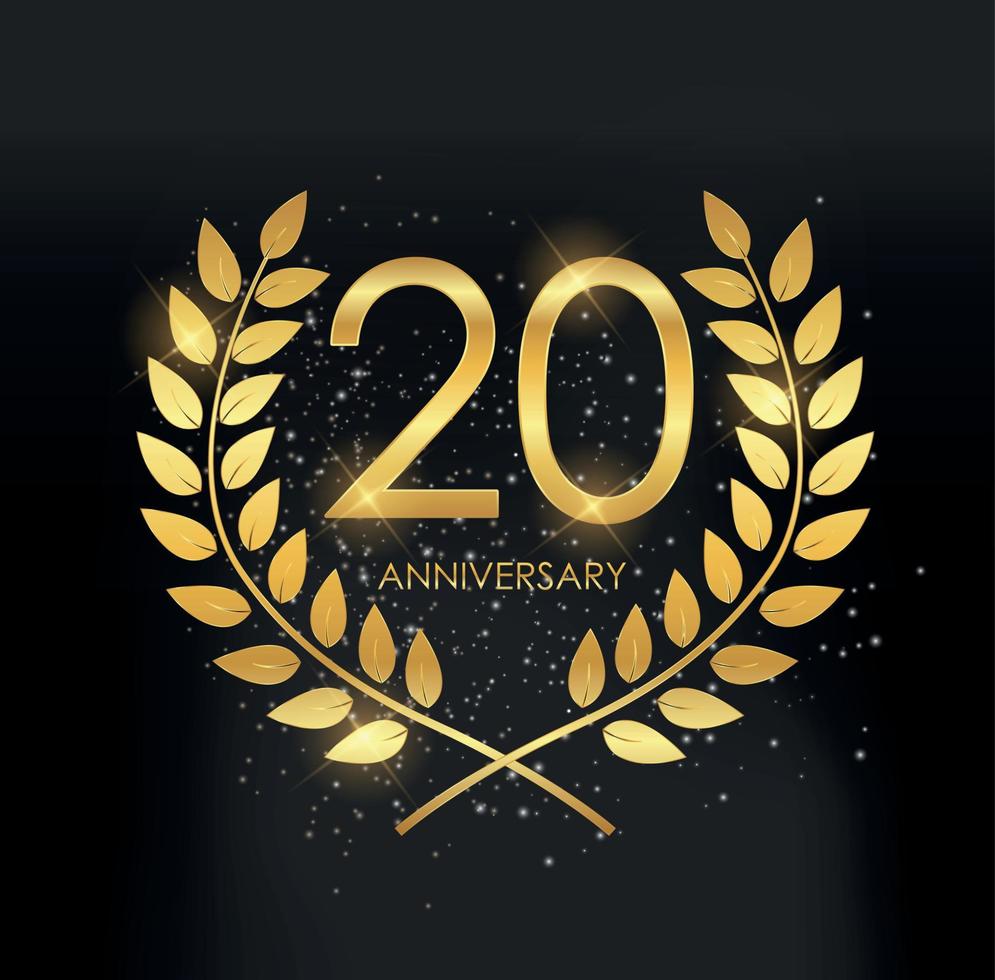 Template Logo 20 Years Anniversary Vector Illustration