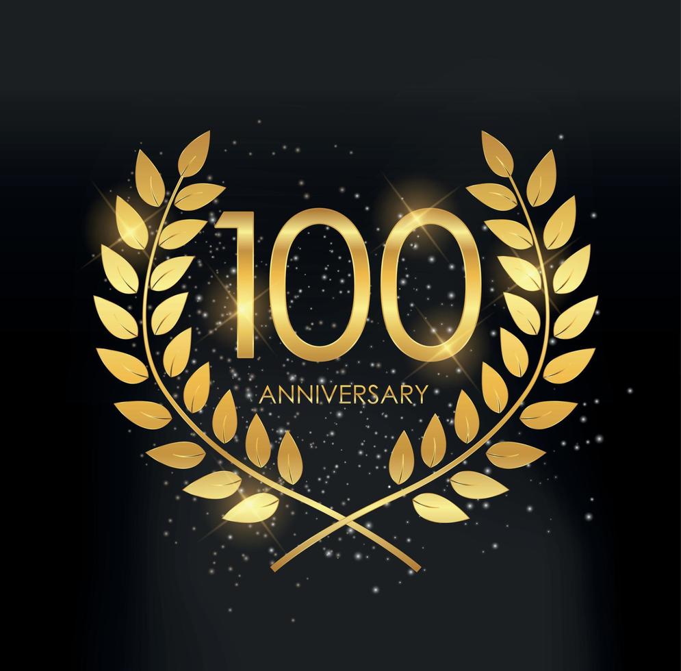 Template Logo 100 Years Anniversary Vector Illustration