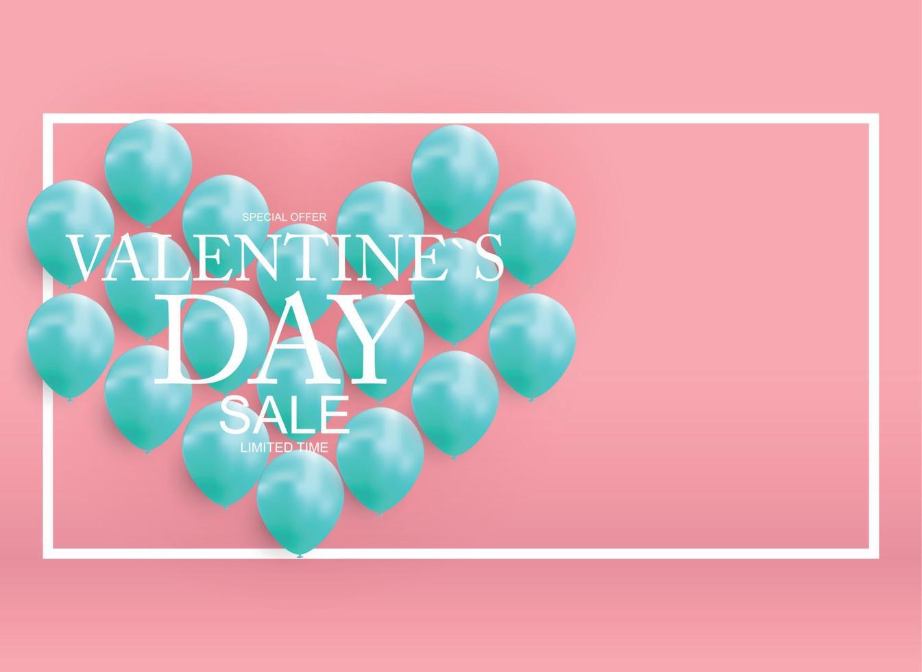 Valentines Day Sale, Discont Card. Vector Illustration