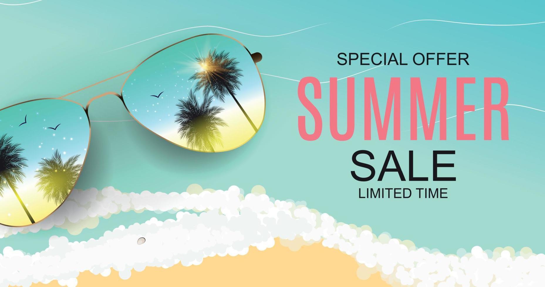 Summer Sale concept Background. Vector Illustration