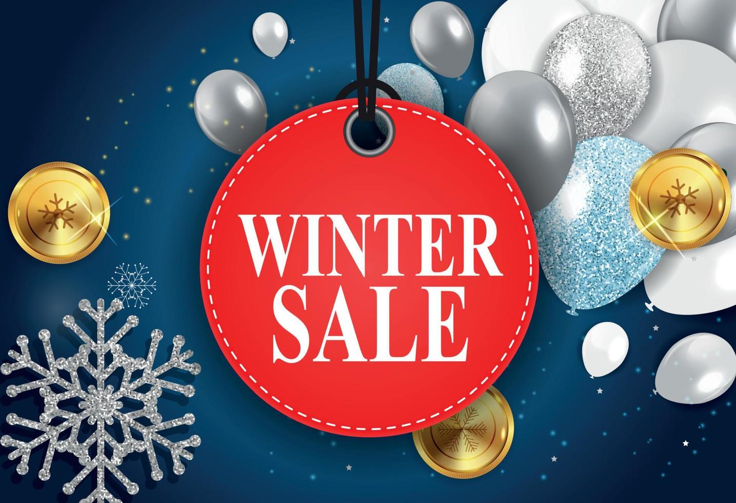 Winter Sale Background Special Offer Banner Background for Business and Advertising. Vector illustration