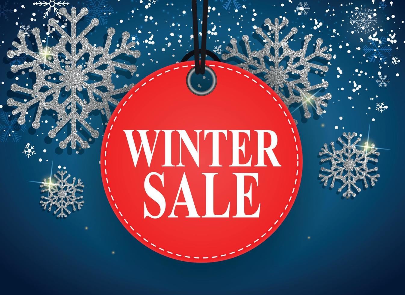 Winter Sale Background Special Offer Banner Background for Business and Advertising. Vector illustration