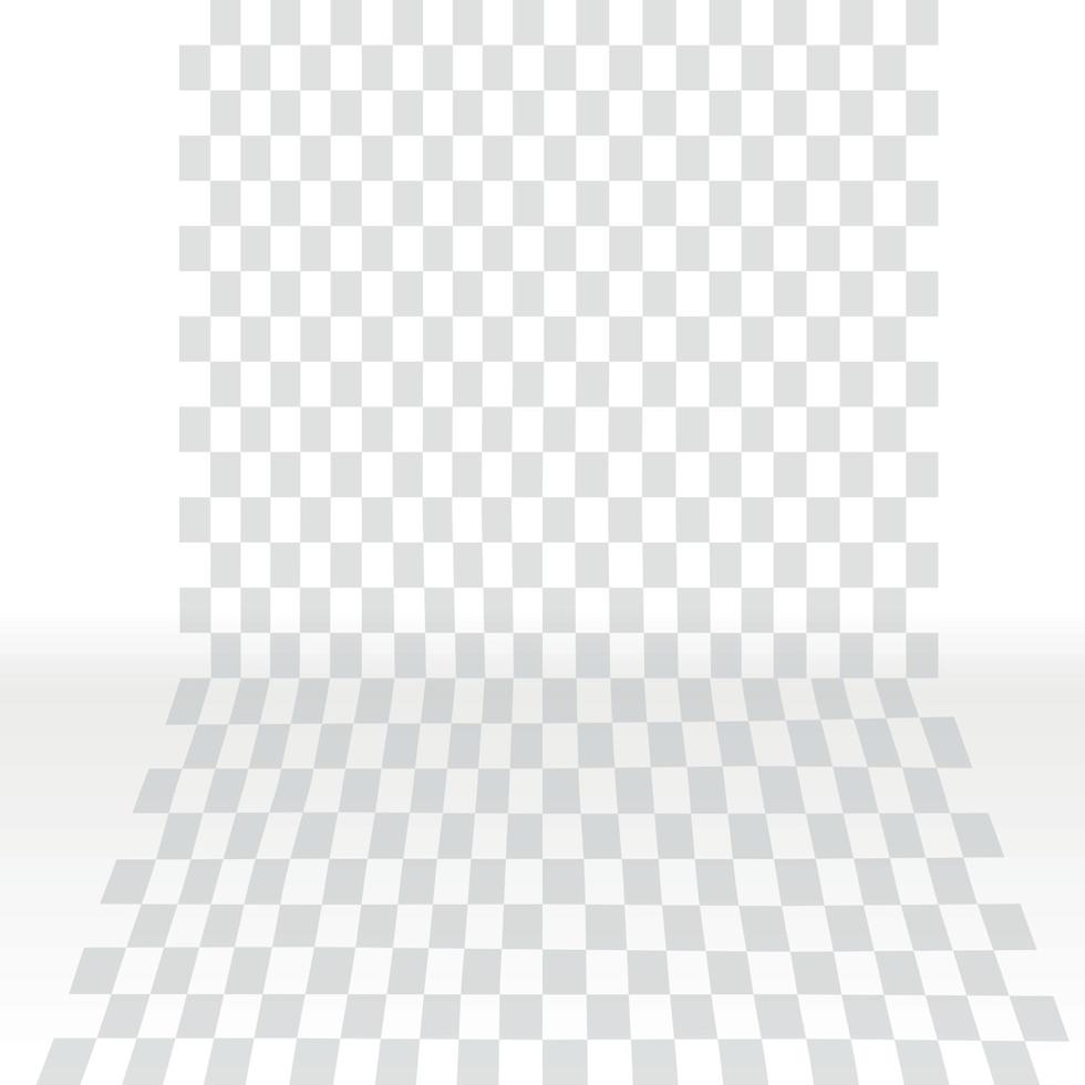 Visualization of Transparent background with bends on the sides. Vector Illustration