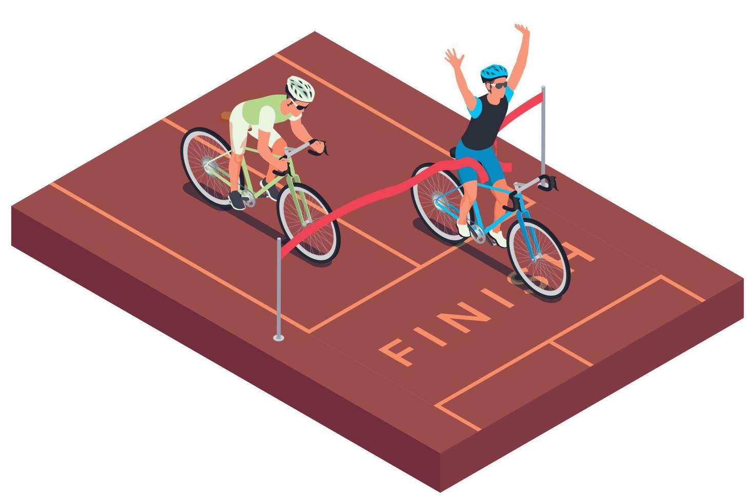 Cycling Finish Line Composition vector