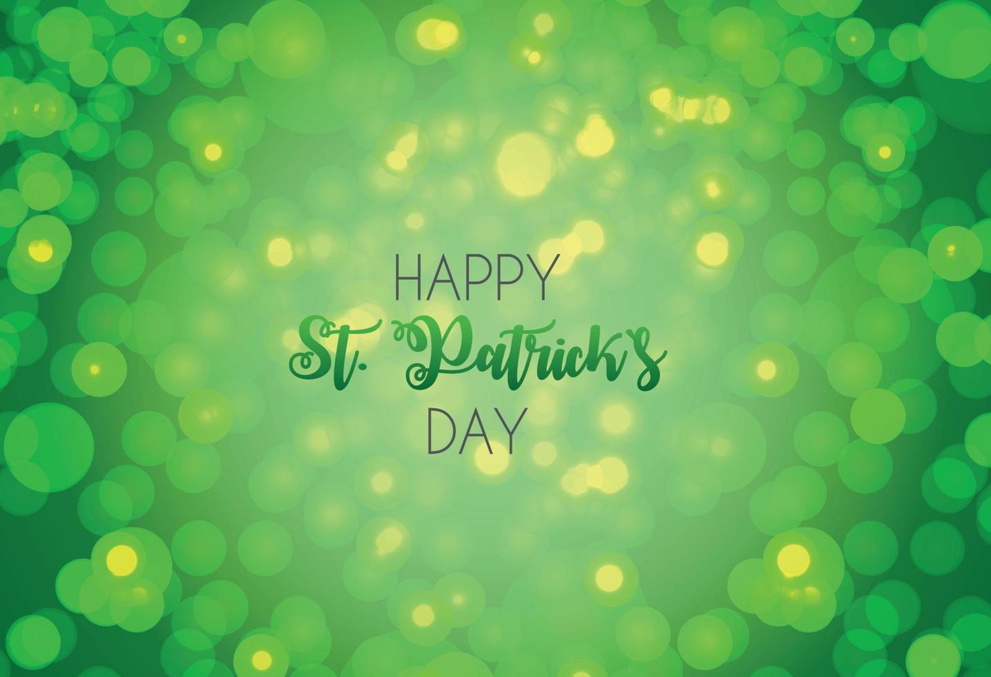 Happy Saint Patricks Day Background with Clover Leaves. Vector Illustration