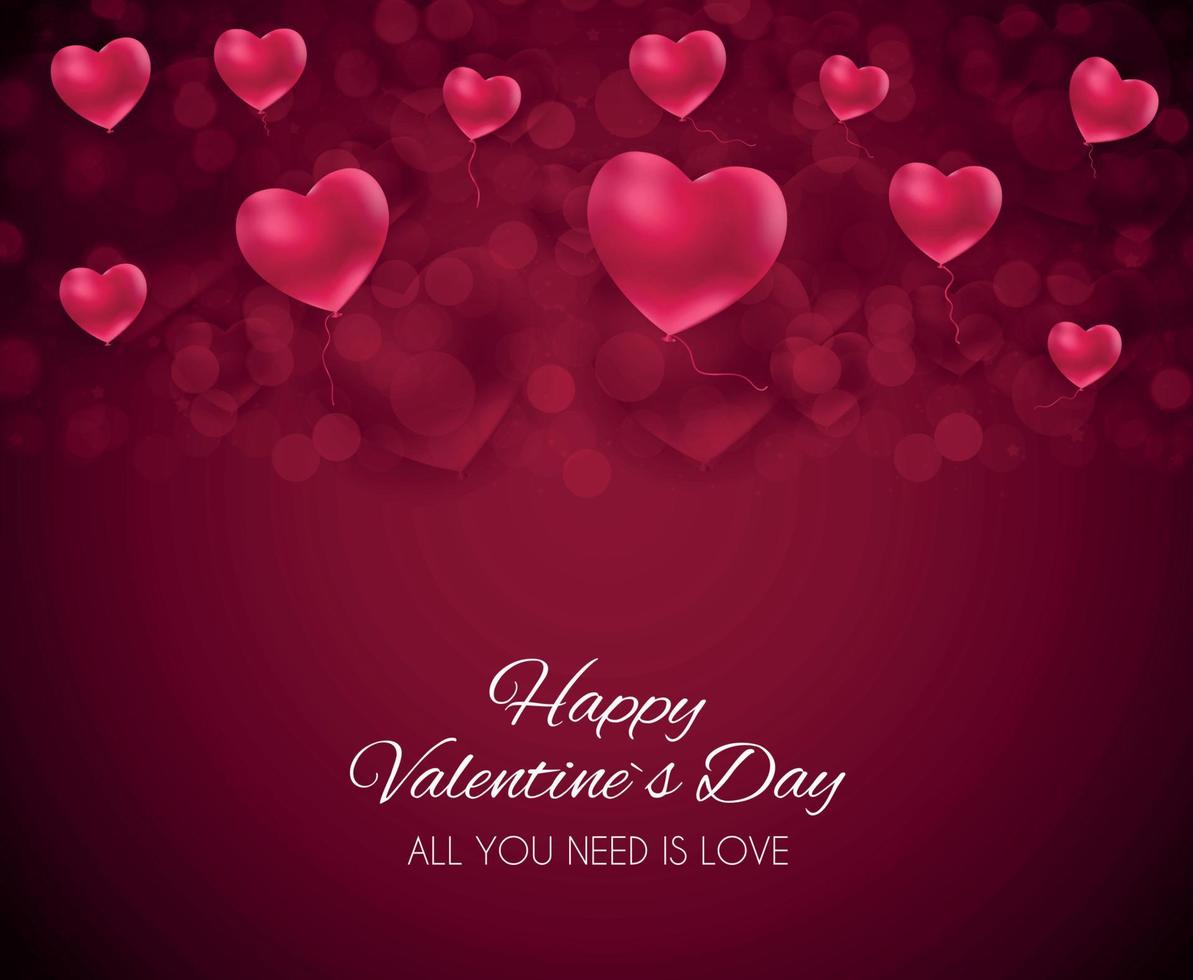 Valentine's Day Heart  Love and Feelings Background Design. Vector illustration