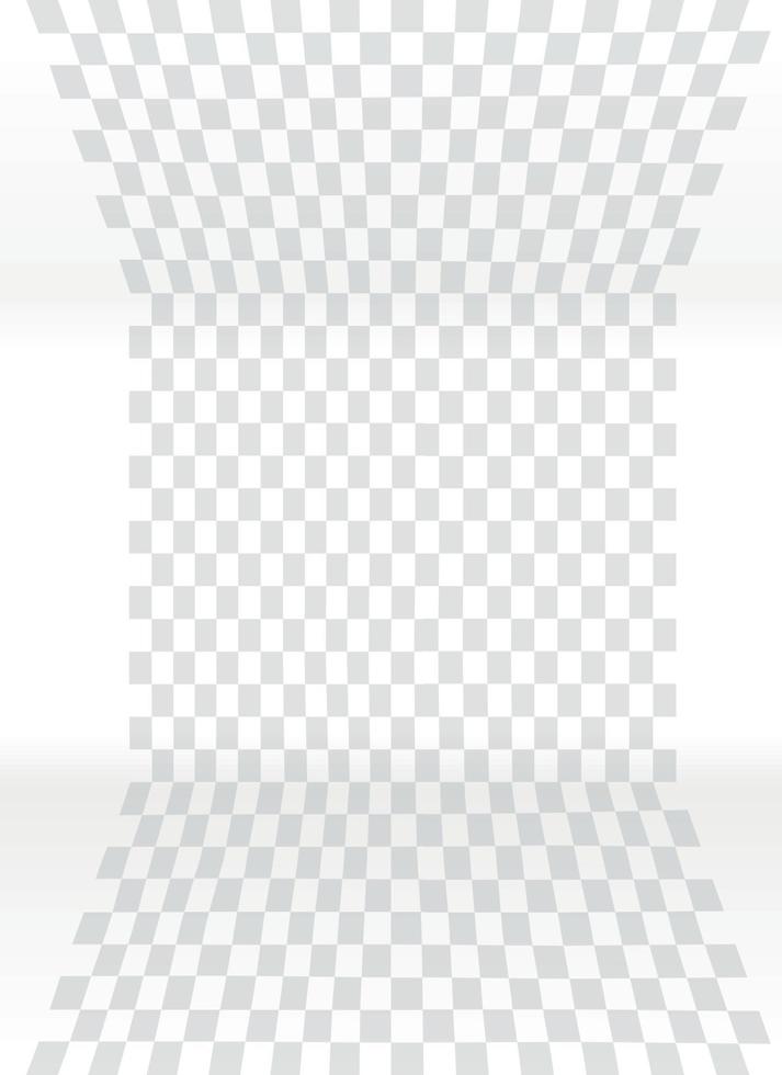 Visualization of Transparent background with bends on the sides. Vector Illustration