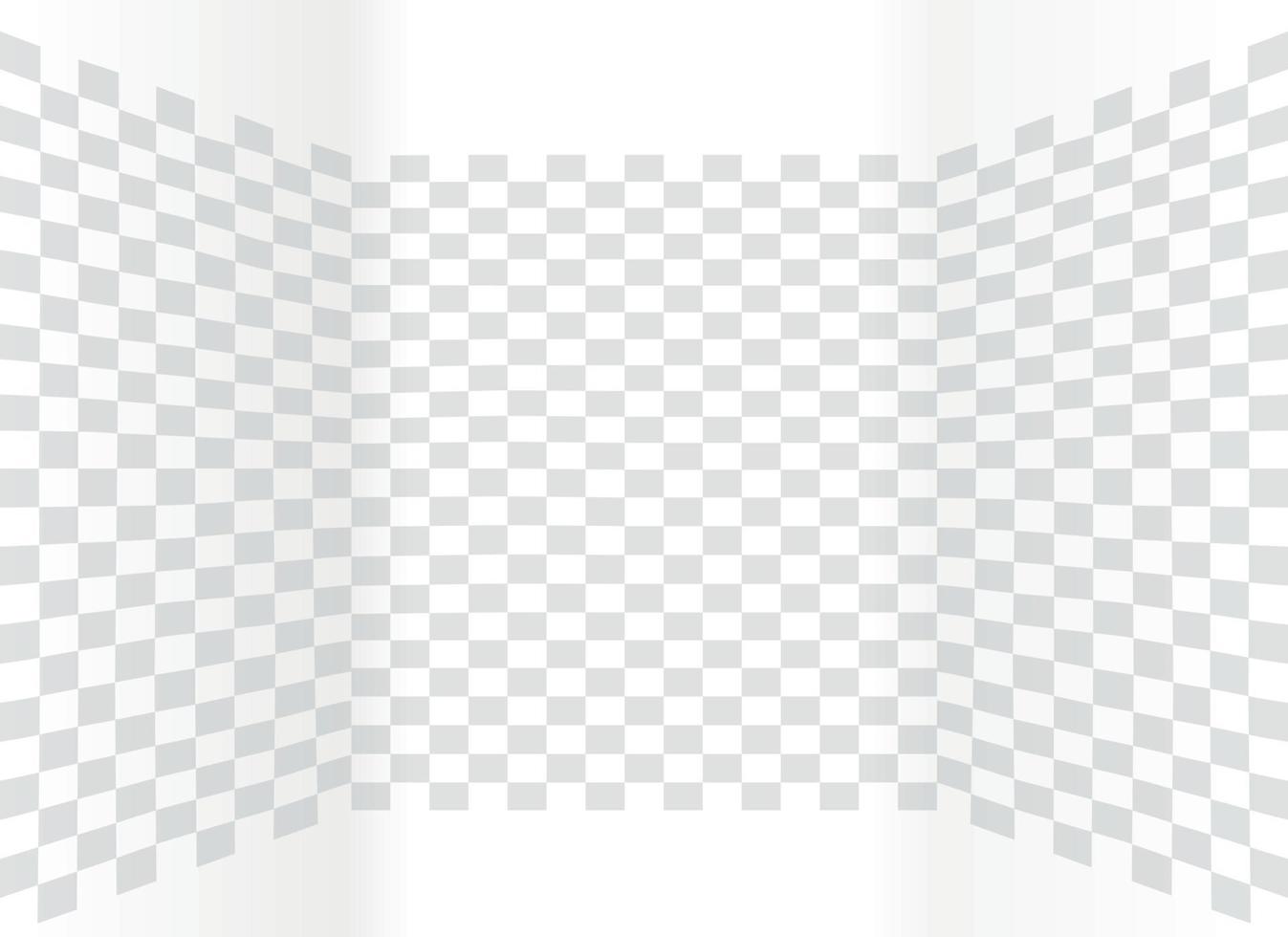 visualización de fondo transparente con curvas a los lados. ilustración vectorial vector