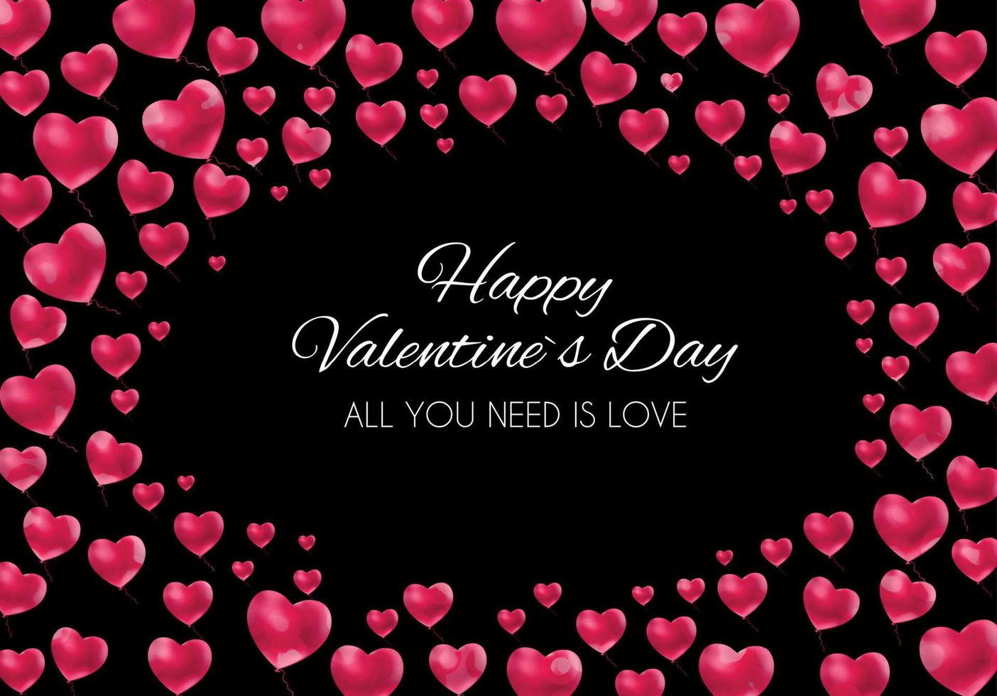 Valentine's Day Heart  Love and Feelings Background Design. Vector illustration