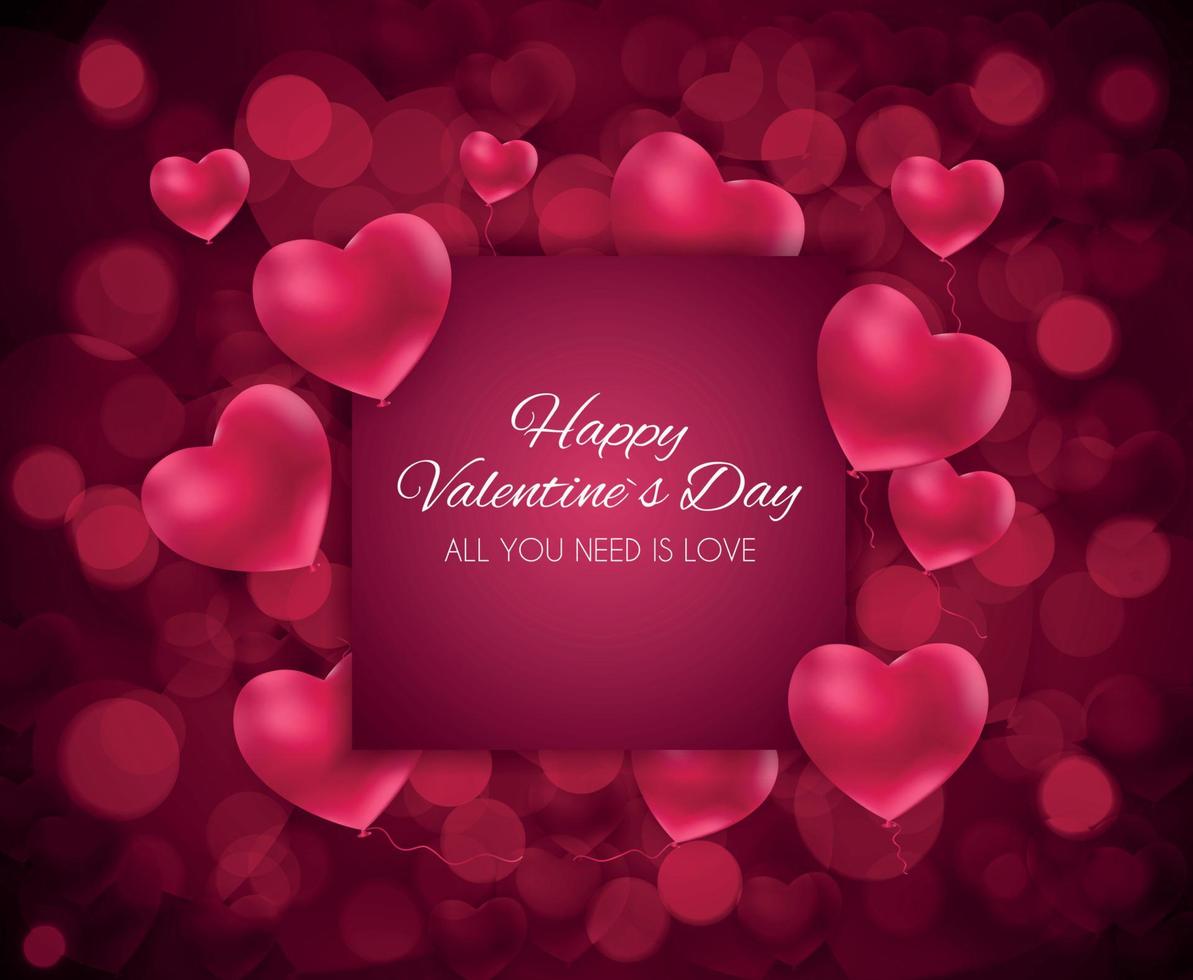 Valentine's Day Heart  Love and Feelings Background Design. Vector illustration