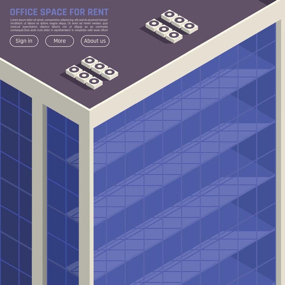 Commercial Real Estate Isometric Background vector