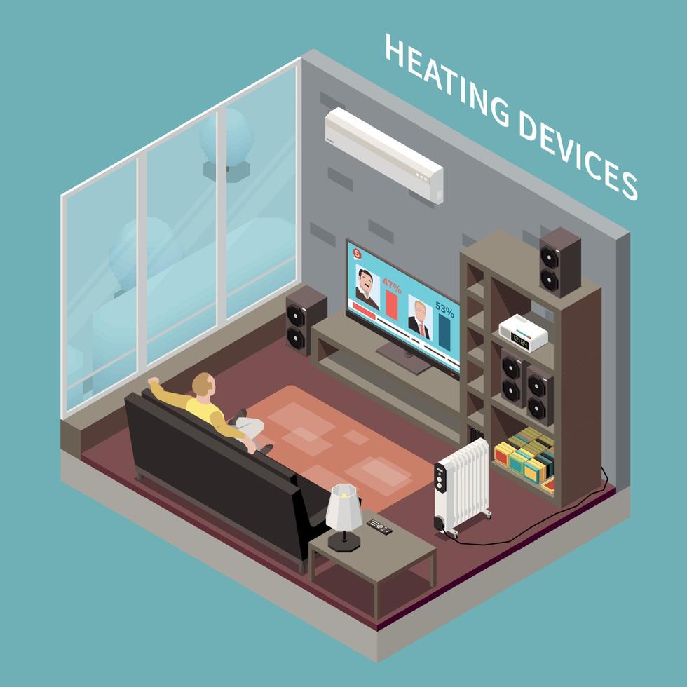 Heating Devices Illustration vector