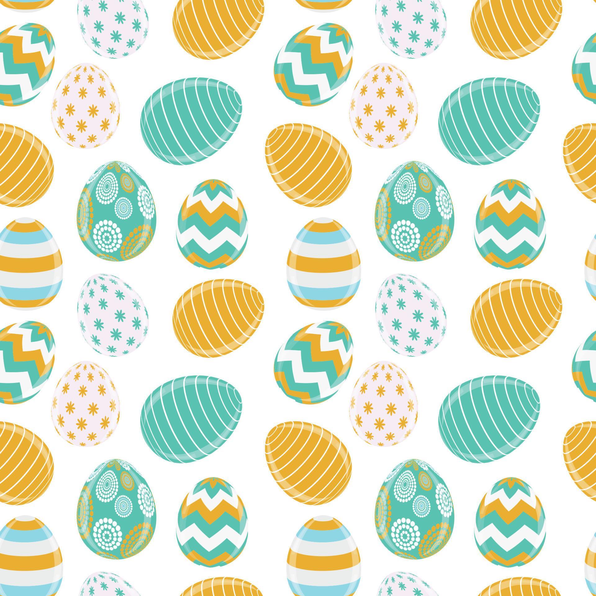 Happy Easter Cute Background with Eggs. Vector Illustration 4564290