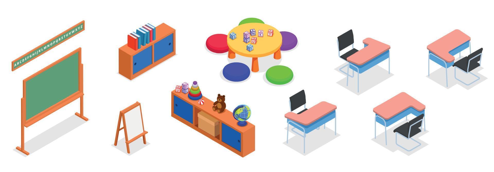 School Furniture Set vector