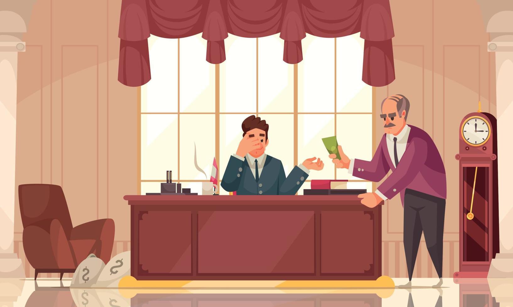 Money Corruption Bribery Composition vector