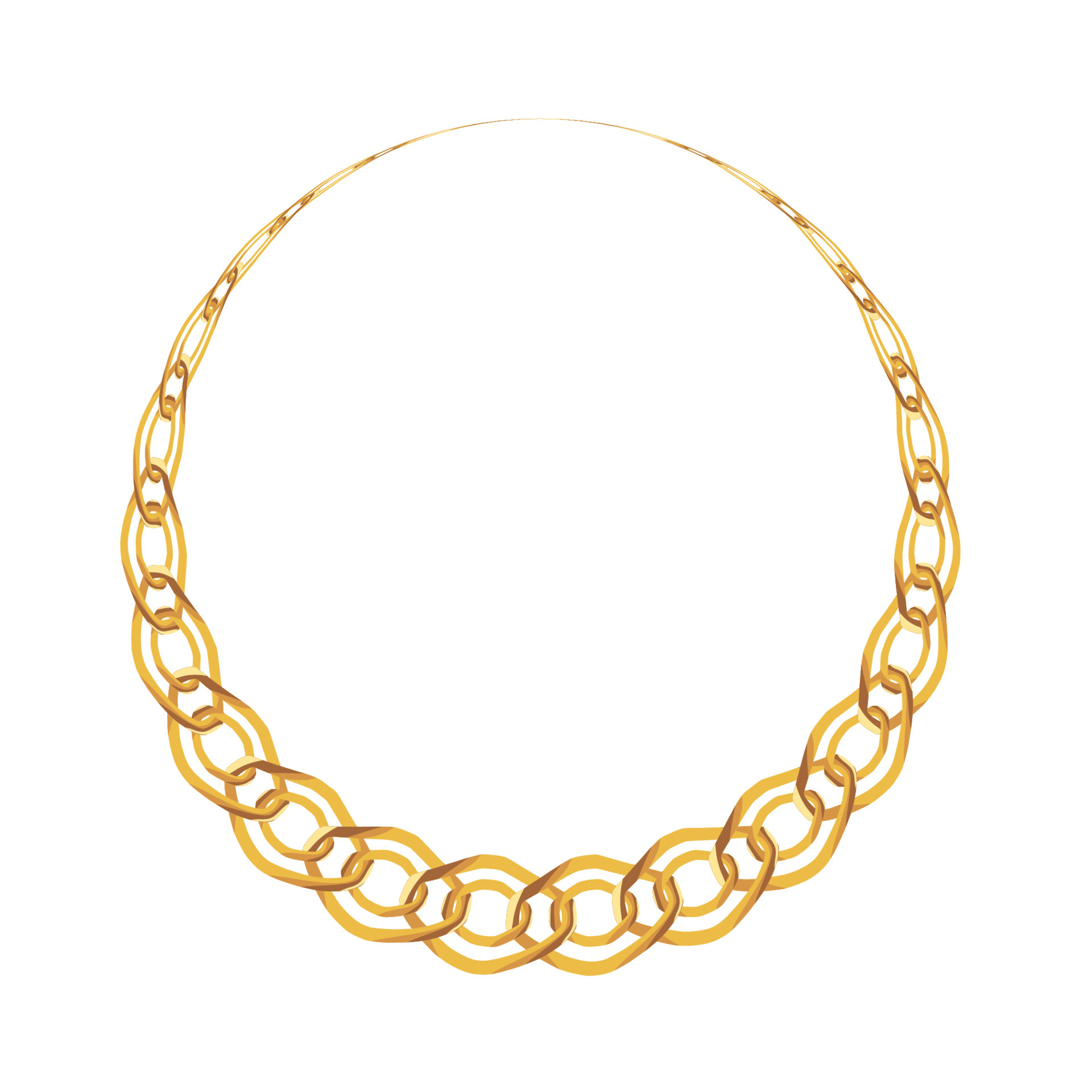 Gold Chain Jewelry on White Background. Vector Illustration 4564436