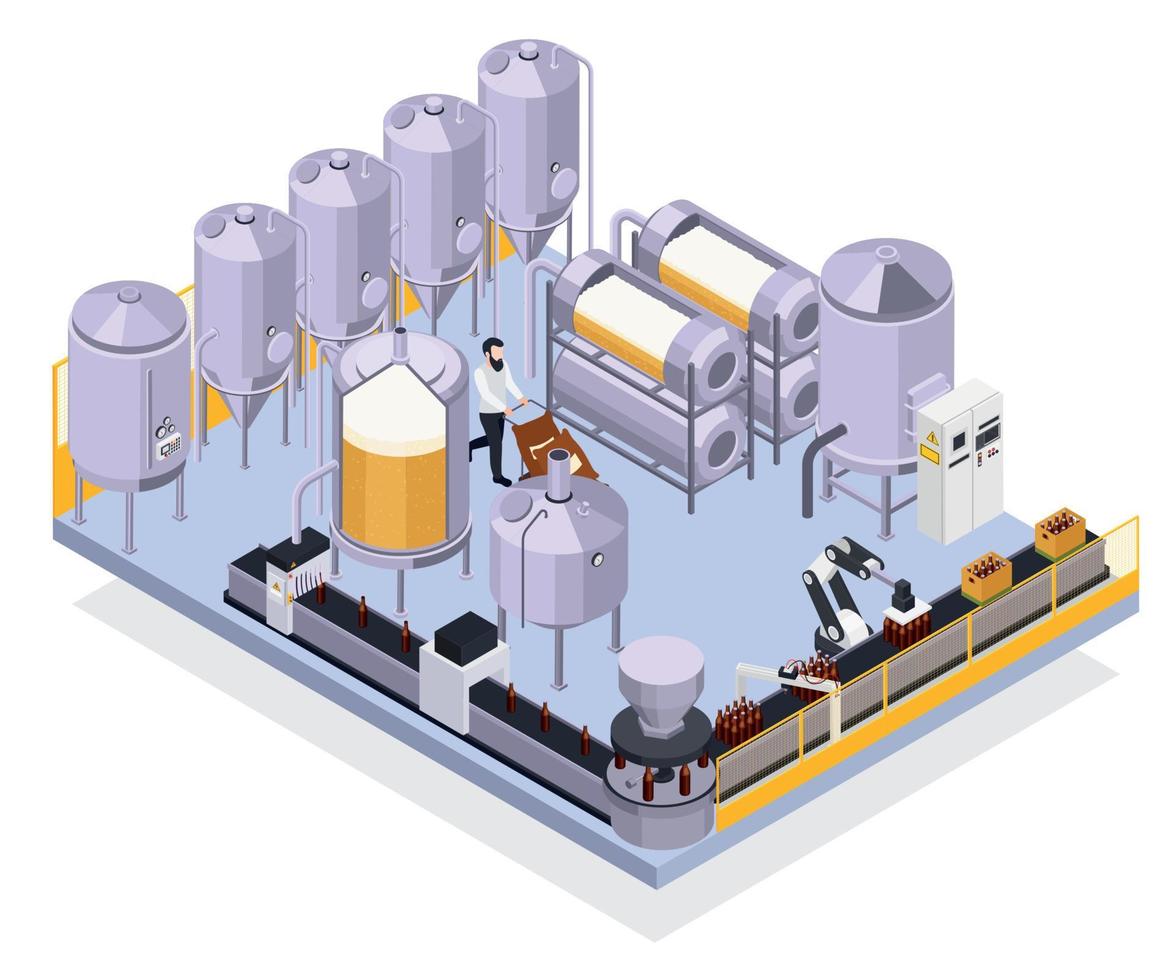 Beer Brewery Rig Composition vector