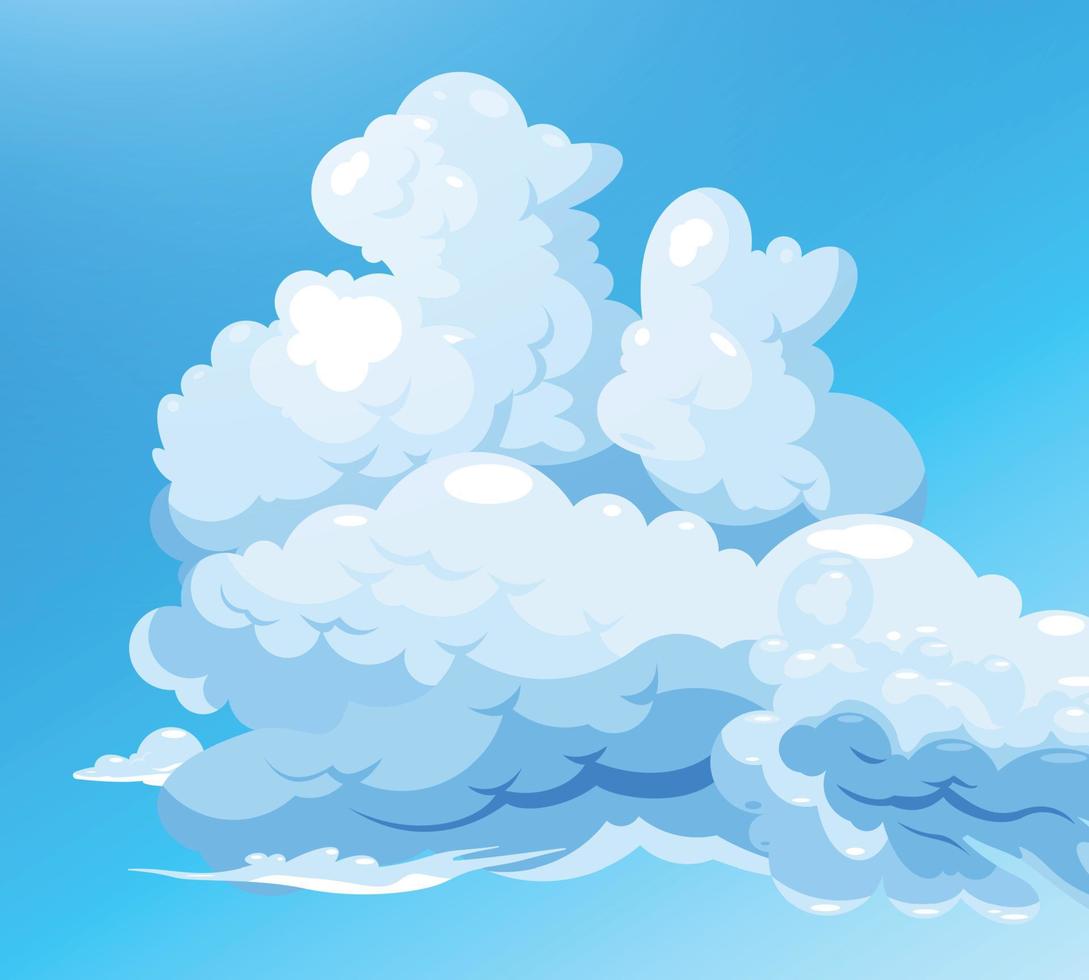 Cloudy Sky Blue Background vector