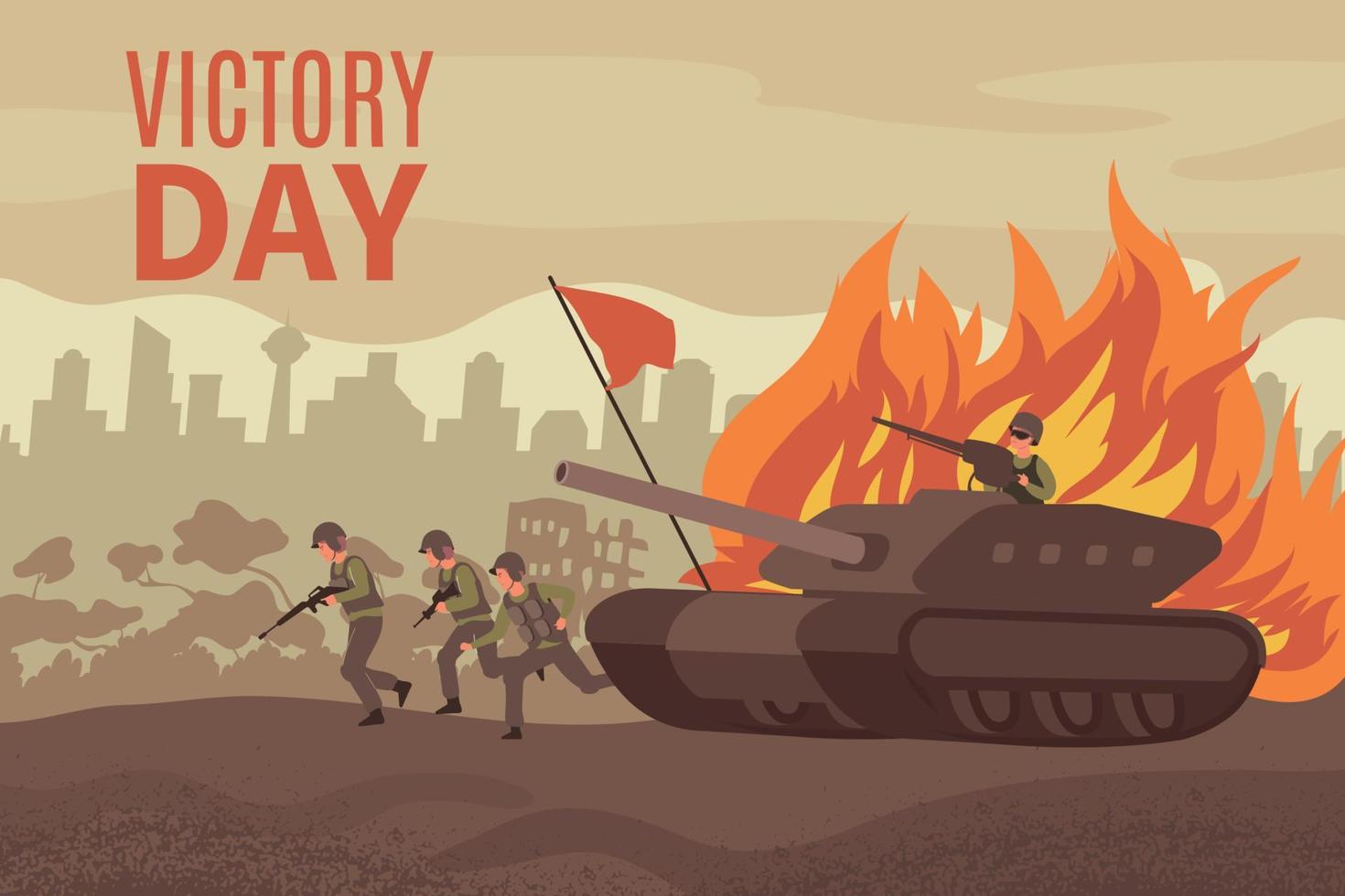 Victory Day Card vector