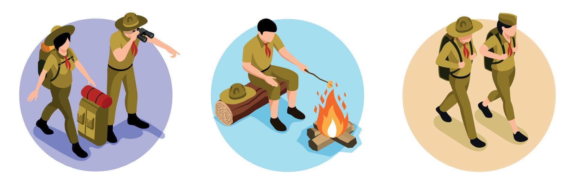 Scout Isometric Design Concept vector