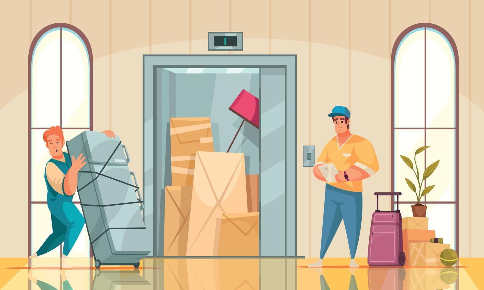 Moving New House Interior vector