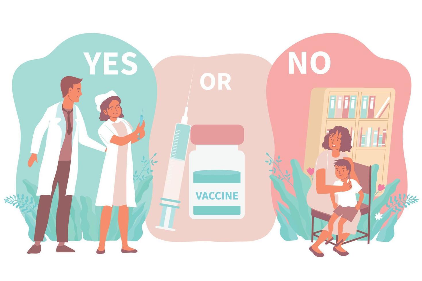 Vaccination Flat Poster vector