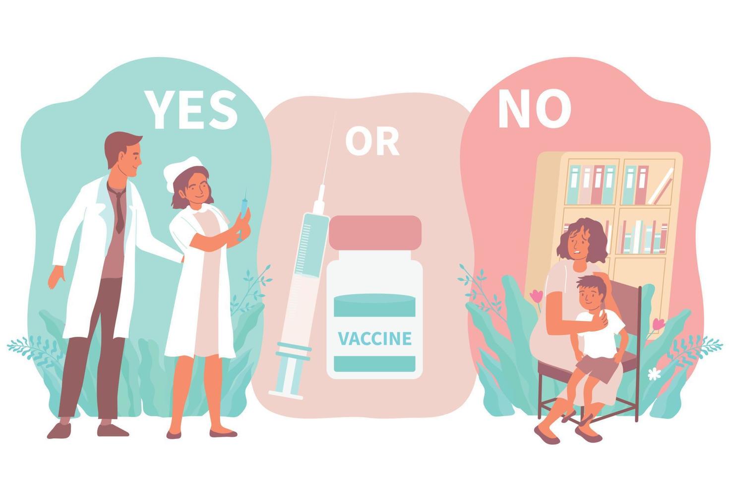 Vaccination Flat Poster vector