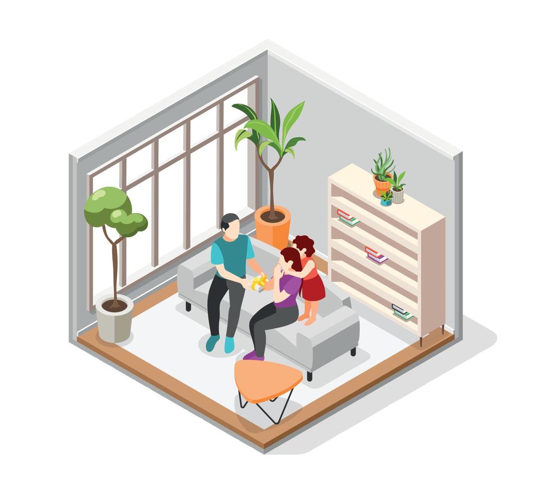 International Day of Families Isometric vector