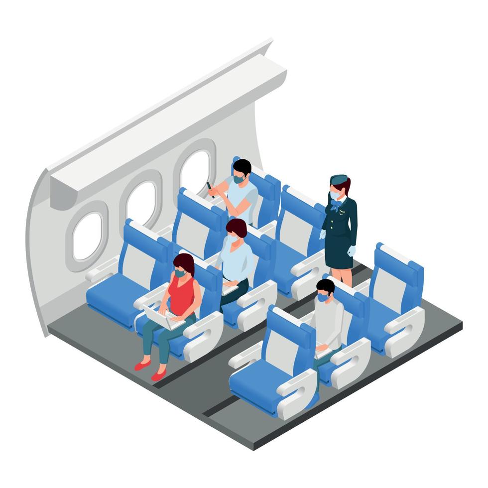 Airport Aircraft Interior vector