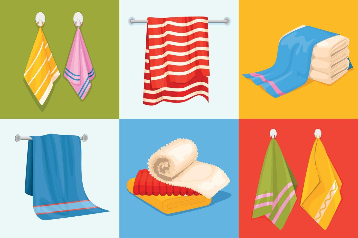 Soft Towels Design Concept vector