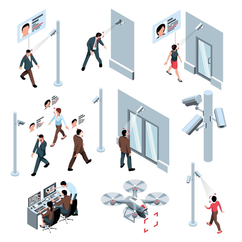 Public Security Icon Set vector