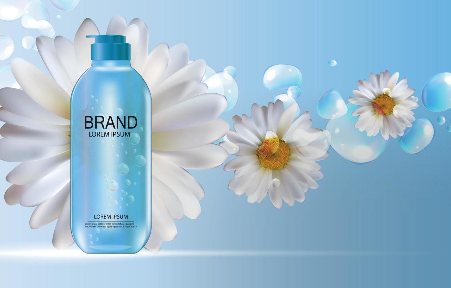 Design Cosmetics Product  Template for Ads or Magazine Background. 3D Realistic Vector Iillustration
