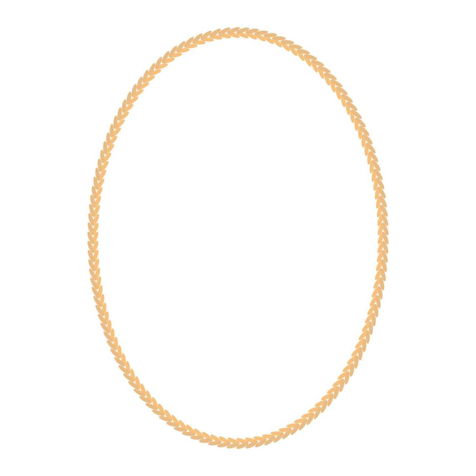 Gold Chain Jewelry on White Background. Vector Illustration