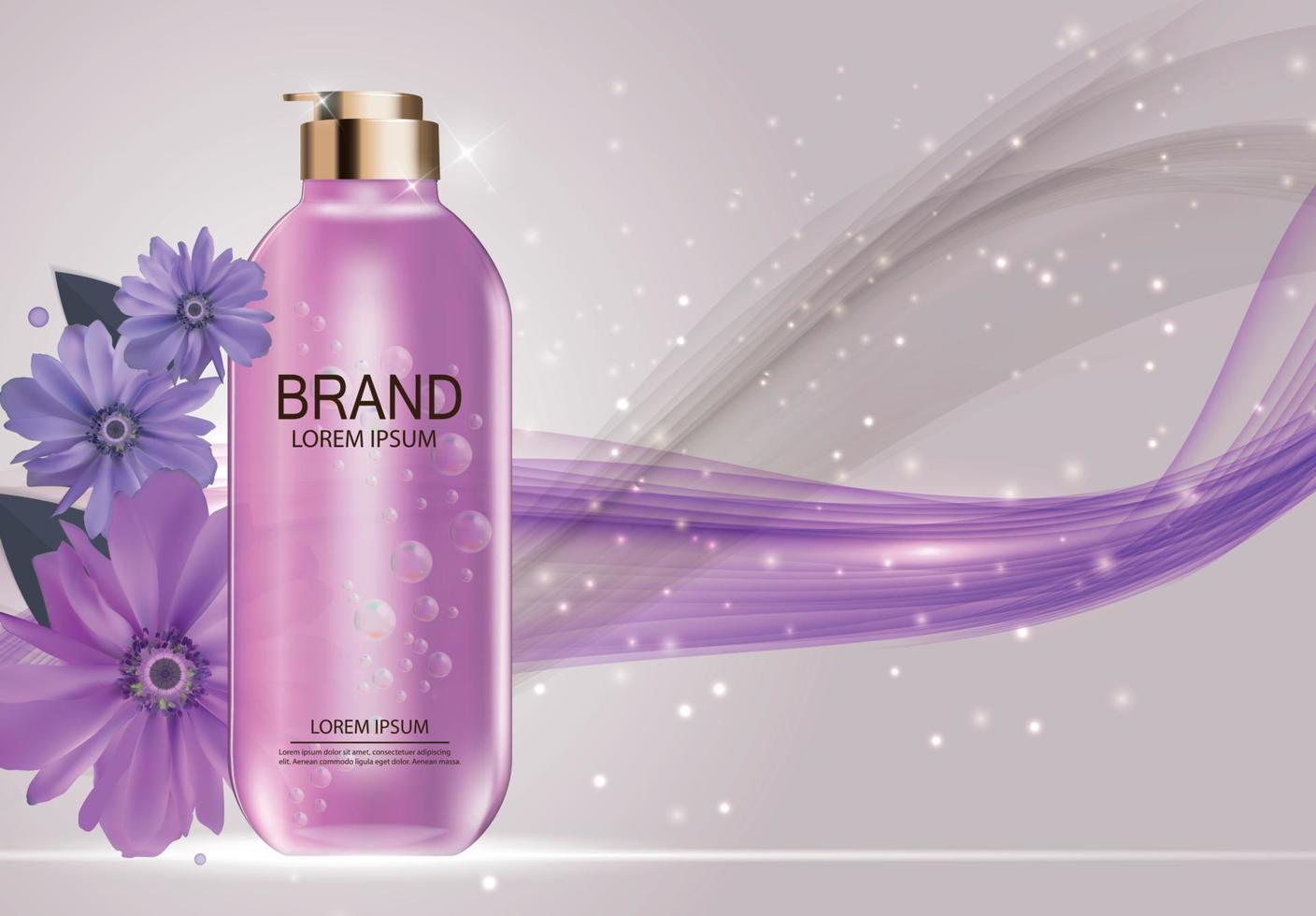 Design Cosmetics Product  Template for Ads or Magazine Background. 3D Realistic Vector Iillustration
