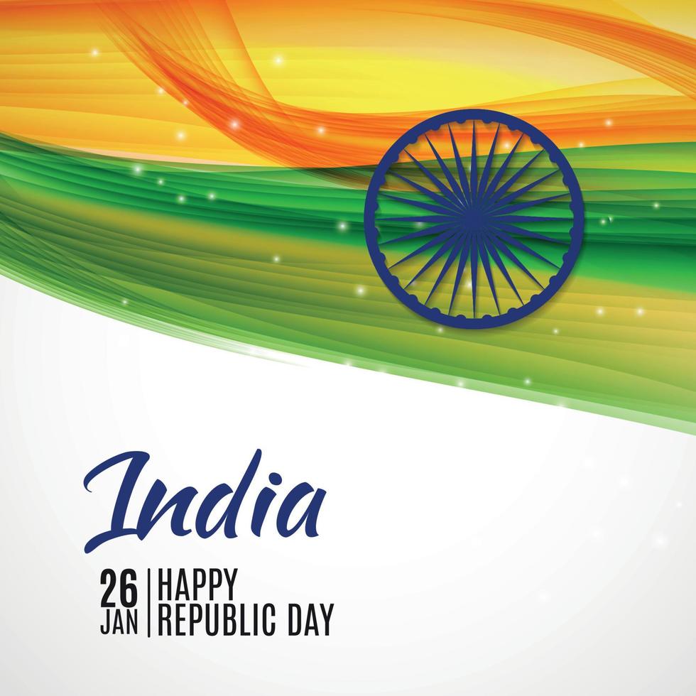 Happy India Republic Day26 January. Vector Illustration