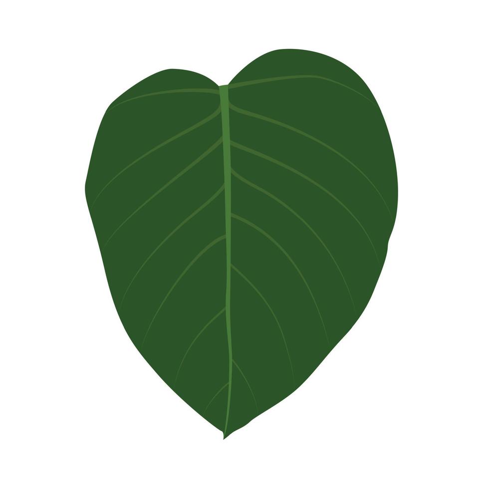 coloridas hojas verdes naturalistas en la rama. ilustración vectorial. vector