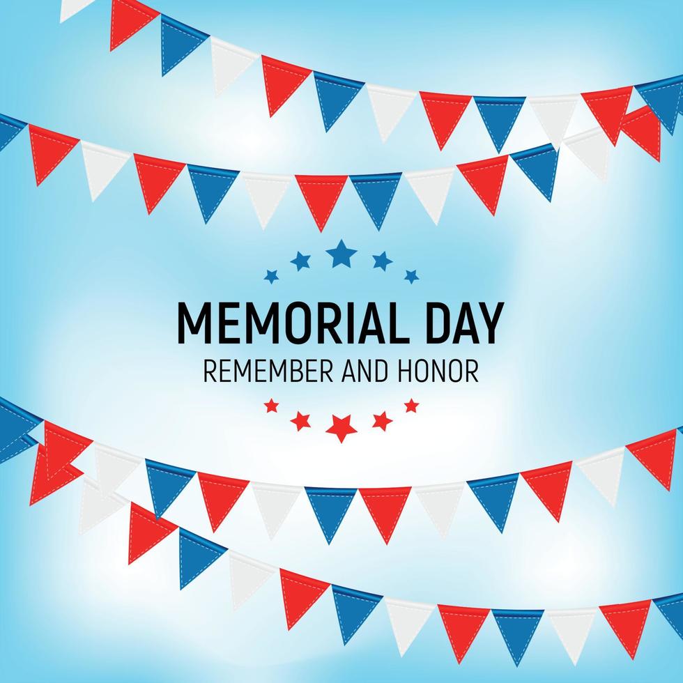 Memorial Day Background. Vector Illustration