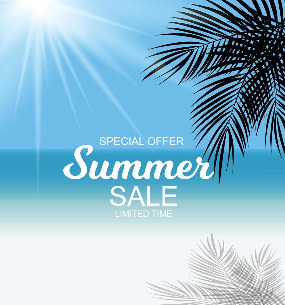 Summer Sale Background Vector Illustration