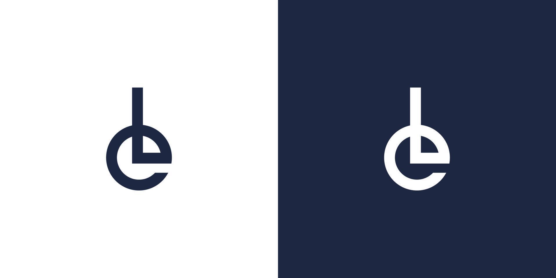 diseño de logotipo de iniciales de letra le fuerte y moderno vector