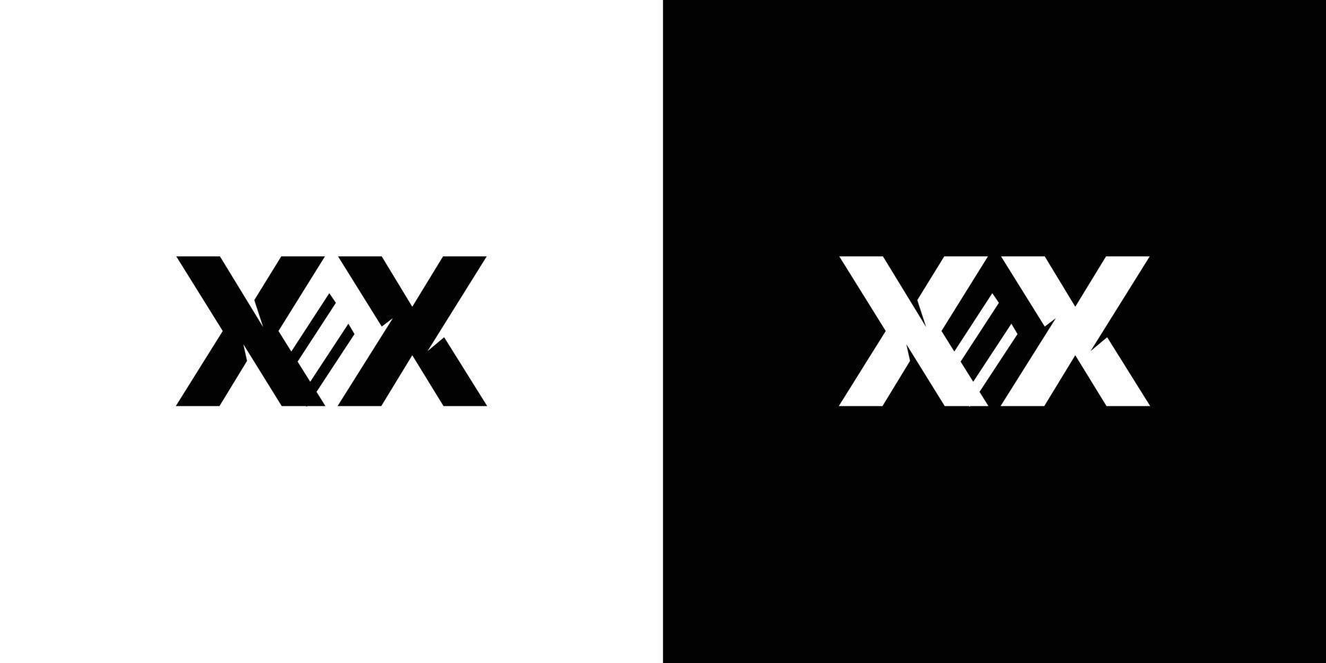 el diseño del logotipo de la letra inicial xx forma un número 3 moderno y profesional vector