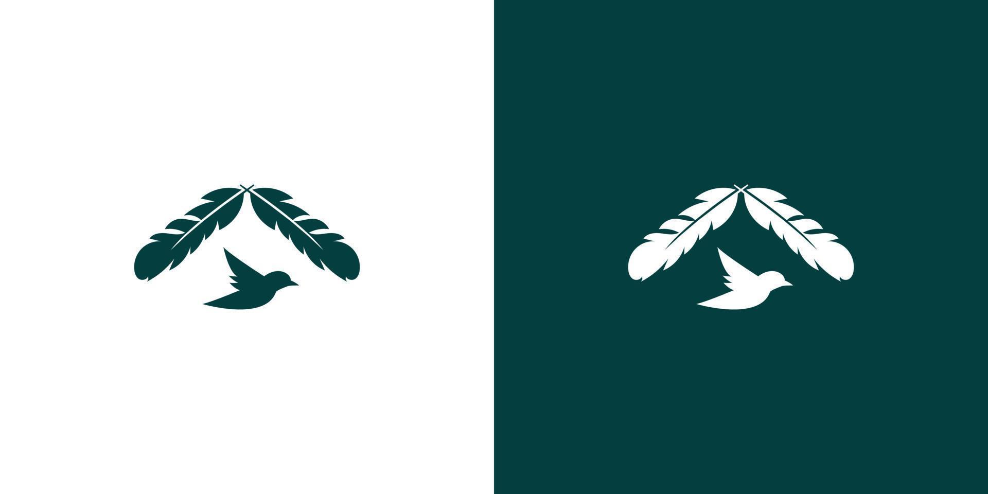 unique and attractive birdhouse logo design vector