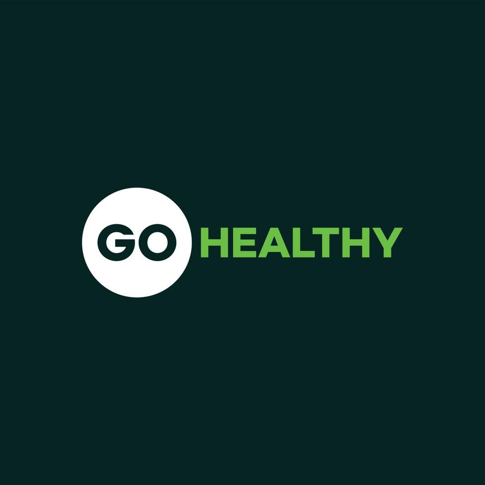 Illustration of simple and elegant go healthy letters design vector