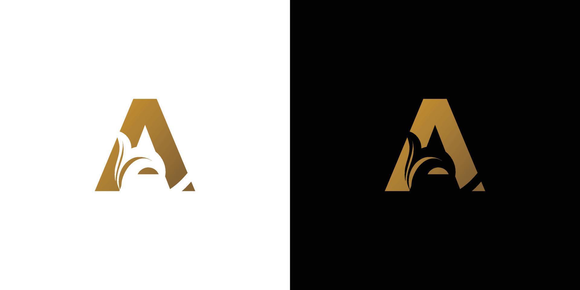 Luxury and elegant initial letter A logo design vector