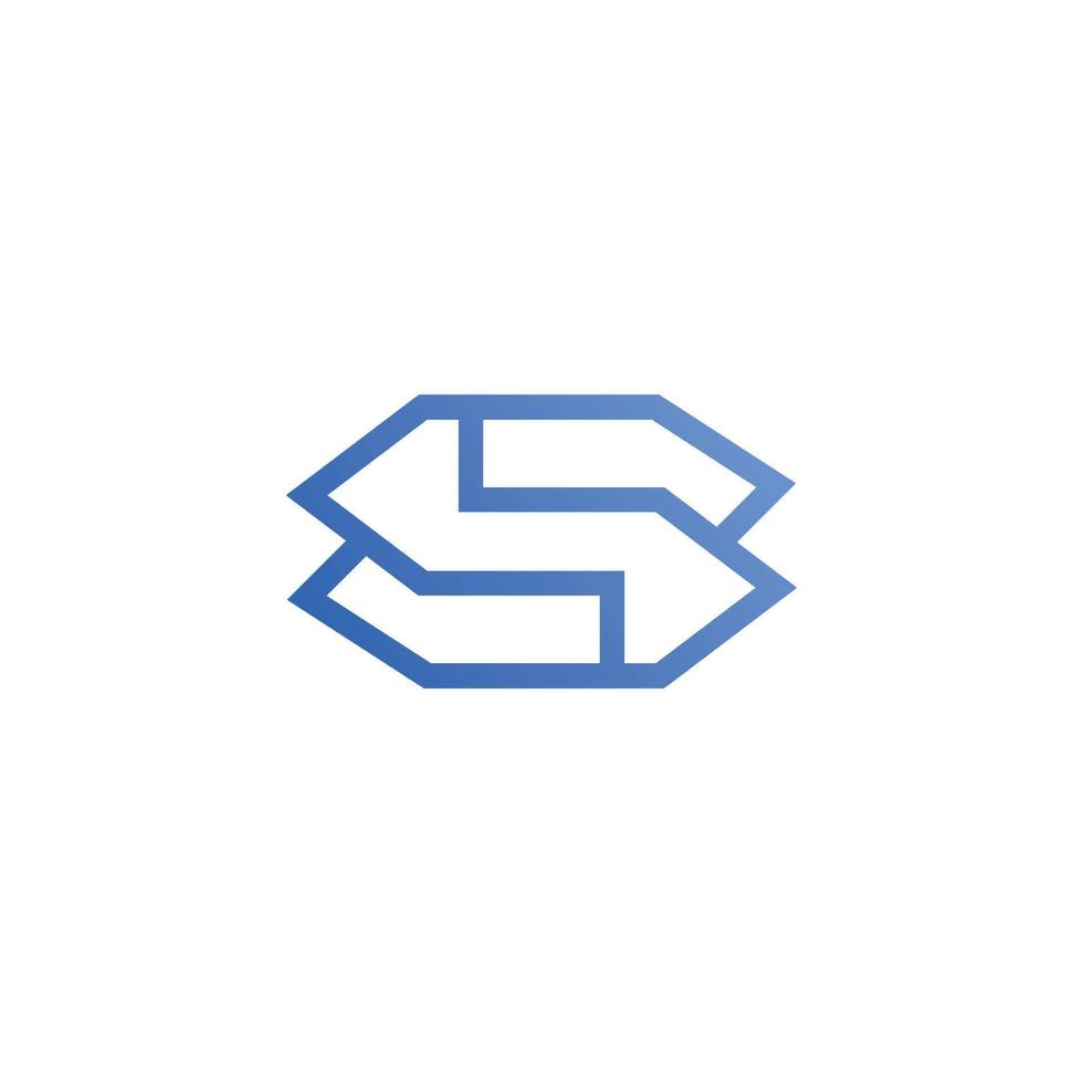 A logo with the initials letter S modern and sophisticated 2 vector