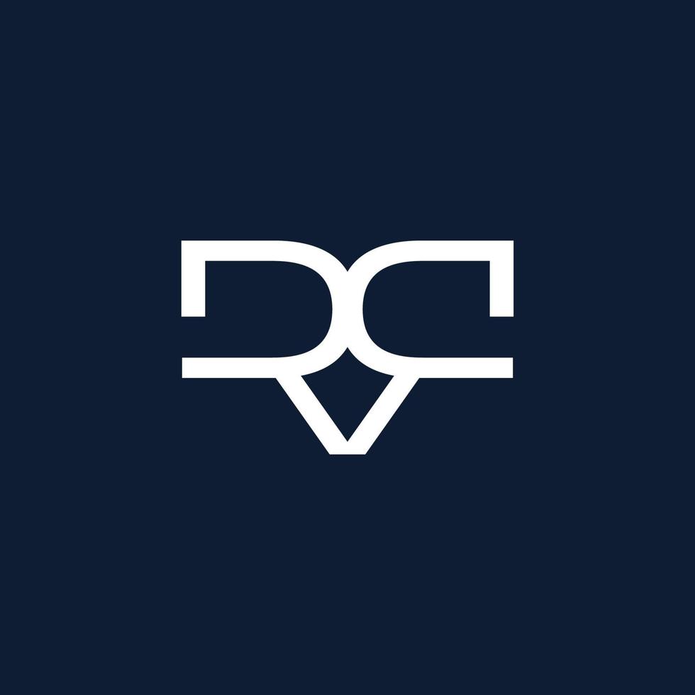 Modern and sophisticated RR letter initial logo design vector