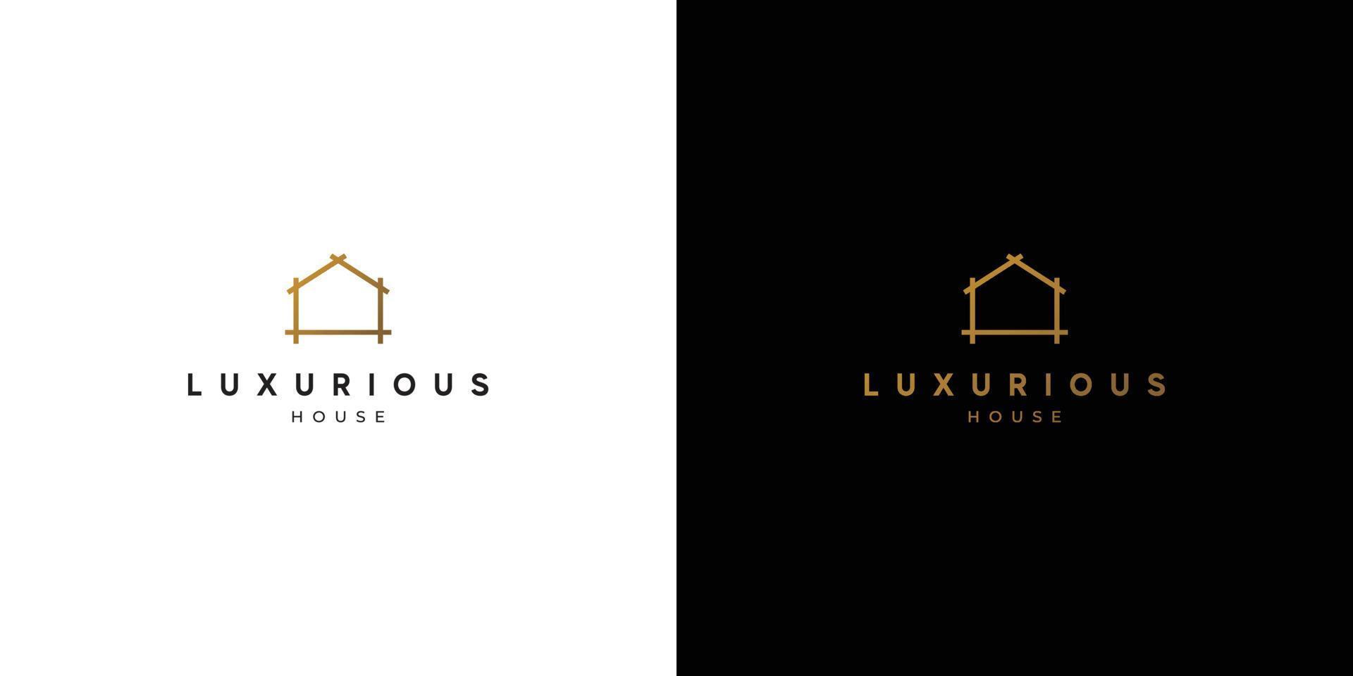 Luxury and elegant home logo design vector