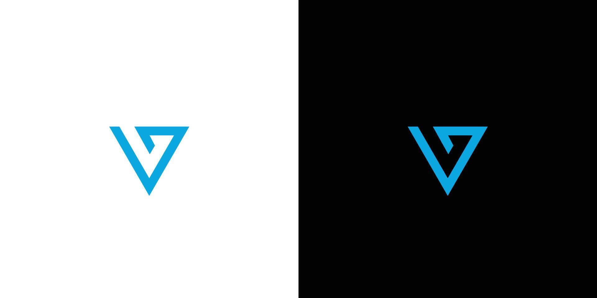 moderno y profesional diseño de logotipo de iniciales de letra v 8 vector