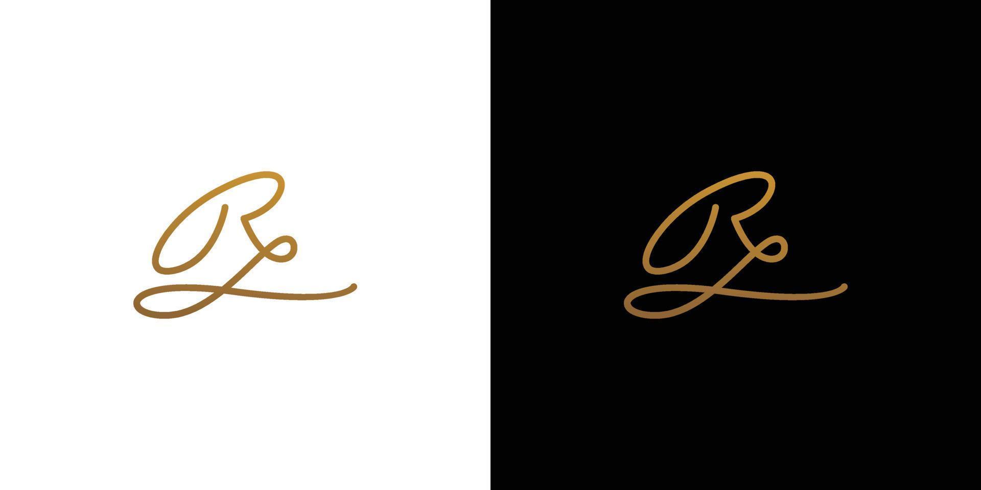 Modern and elegant RL initials logo design vector