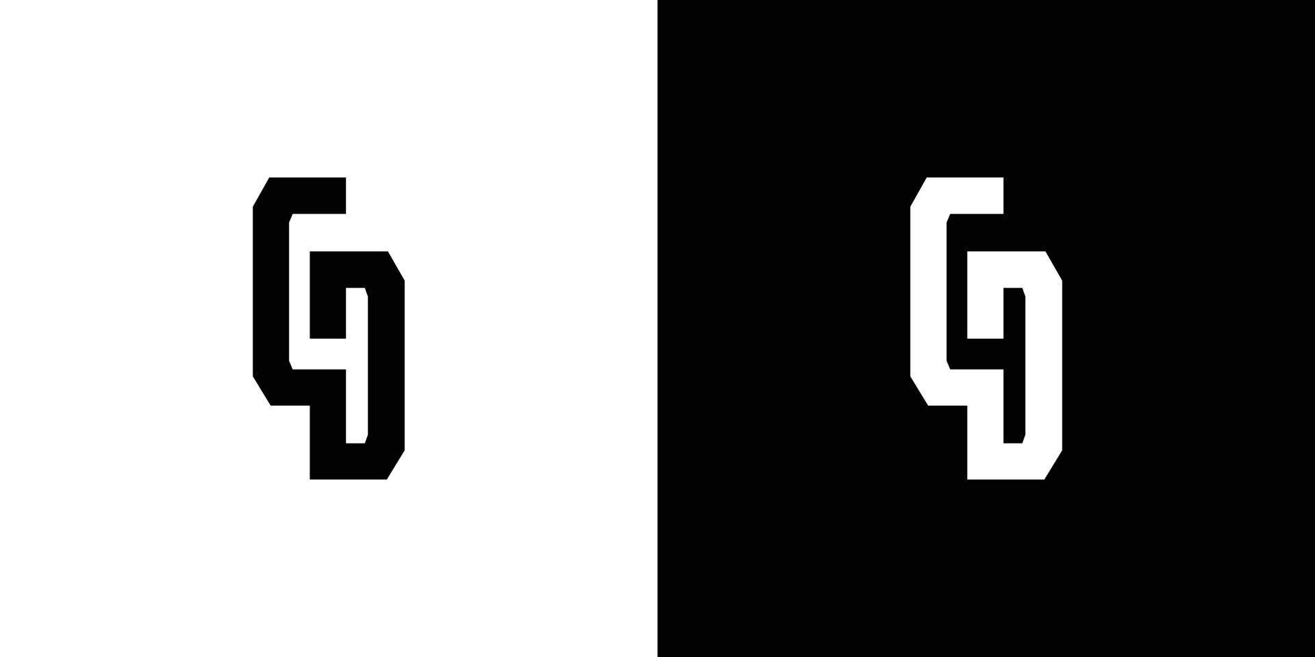 Modern and elegant letter GD initials logo design vector