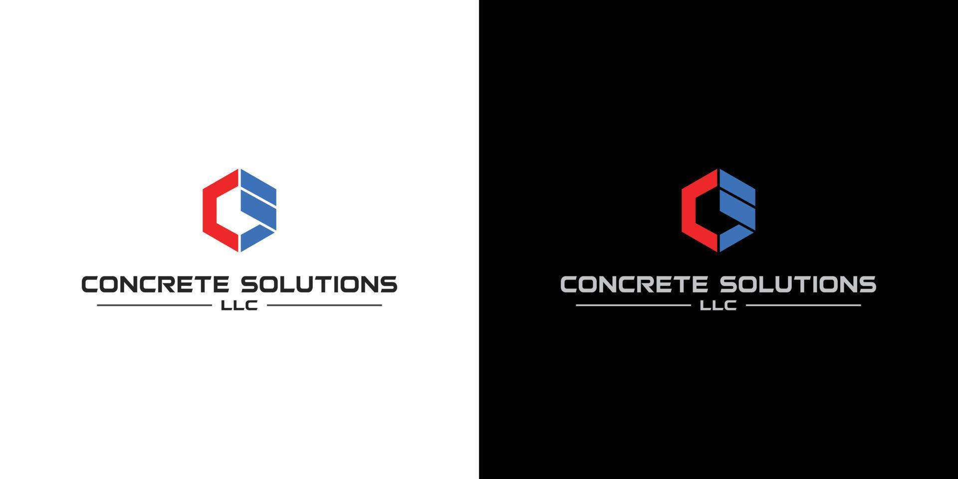 Modern and powerful CS initials logo design vector